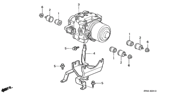ABS Modulator (3) for 1998 Acura CL #0