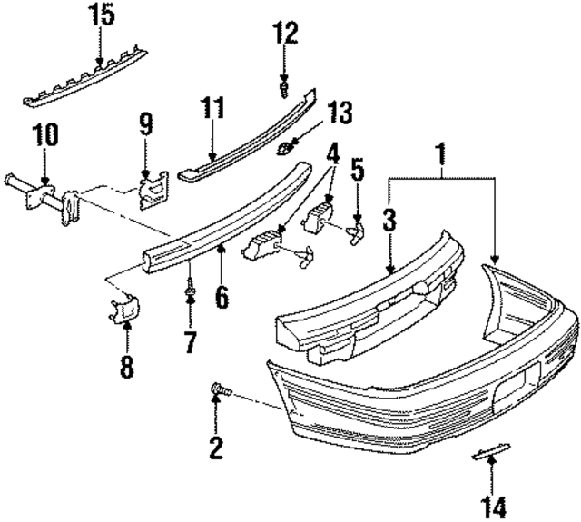 5977554 - : Rear Bumper Reflector Assembly for GM Image