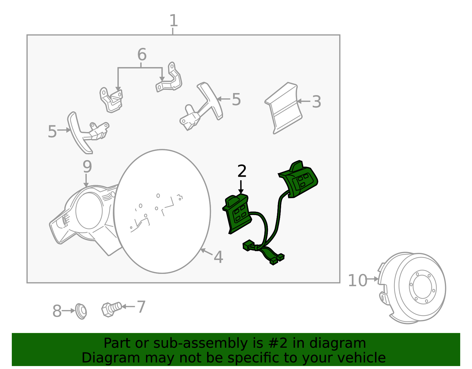 NE51-66-4M0C - Steering Wheel Radio Controls 2006-2015 Mazda MX-5