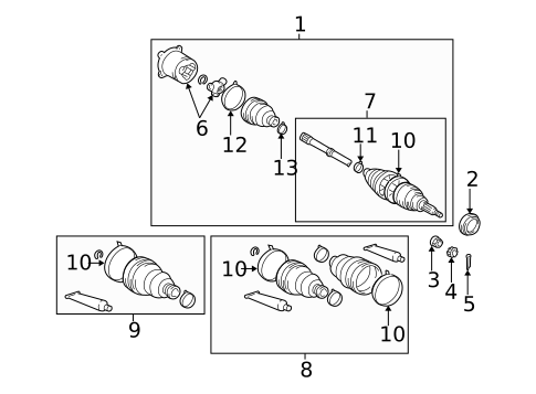 Drive Axles for 2003 Toyota Highlander #2
