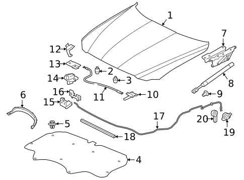 Hood & Components for 2017 Jaguar XF #0