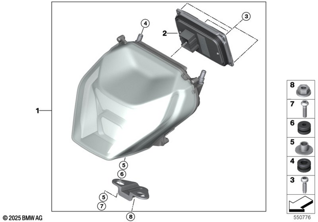 63129899917 - Lights: Control Unit Headlight - Flc min for BMW-Motorrad Image