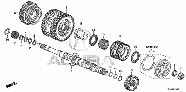 AT Mainshaft - Clutch (3rd-6th) (6AT) for 2012 Acura TL #0