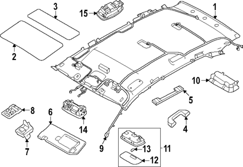 Interior Trim - Roof for 2025 Hyundai Tucson #0