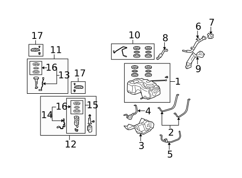 Fuel System Components for 2009 Acura RDX #0