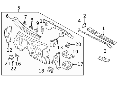 Cowl for 1997 GMC Sonoma #0