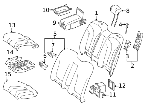 Rear Seat Components for 2019 Mercedes-Benz S560 #4