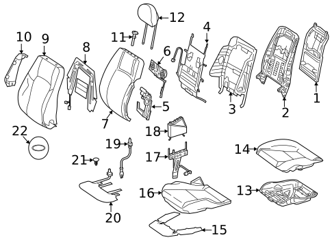 Front Seat Components for 2009 Mercedes-Benz G 55 AMG&reg; #0