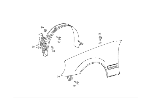 Front Fender for 1999 Mercedes-Benz E430 #1