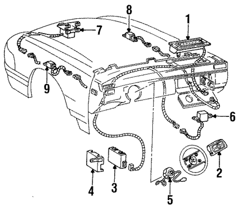 Air Bag Components for 1993 Cadillac Eldorado #0