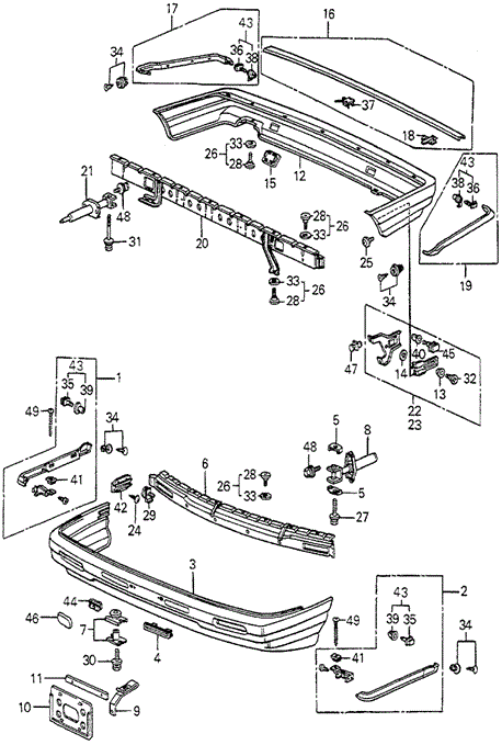 Bumper ('85) for 1985 Honda Accord #0
