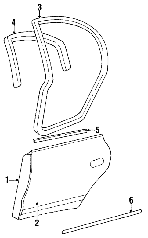 Exterior Trim - Rear Door for 1999 Oldsmobile Aurora #0