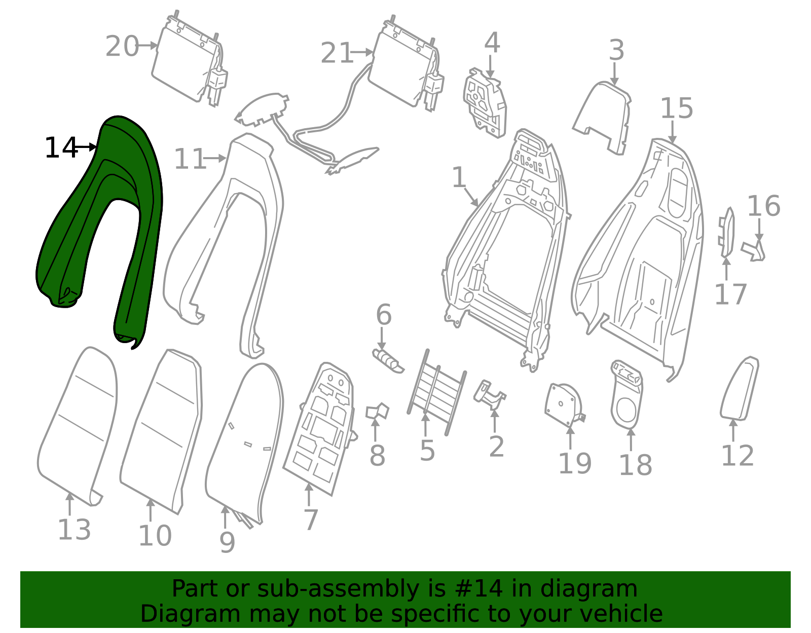 991-521-141-05-GHC - Seat Back Cover 2012-2025 Porsche | Delaware
