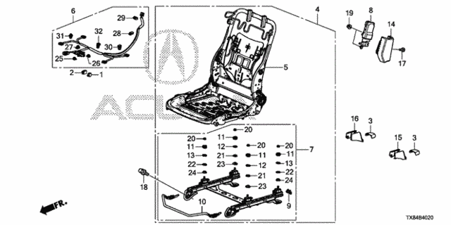 Front Seat Components (R.) for 2013 Acura ILX #0