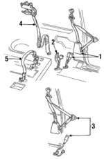 12383543 - Electrical: Seat Belt Assembly for Cadillac: Escalade | Chevrolet: Suburban C1500, Suburban C2500, Suburban K1500, Suburban K2500, Tahoe | GMC: Suburban C1500, Suburban C2500, Suburban K1500, Suburban K2500, Yukon Image