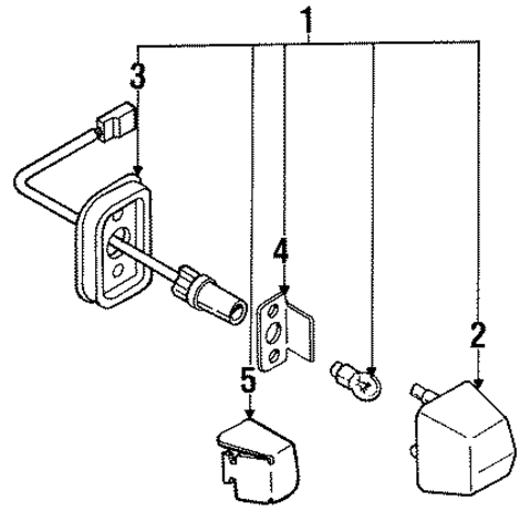 License Lamps for 1989 Toyota Corolla #0
