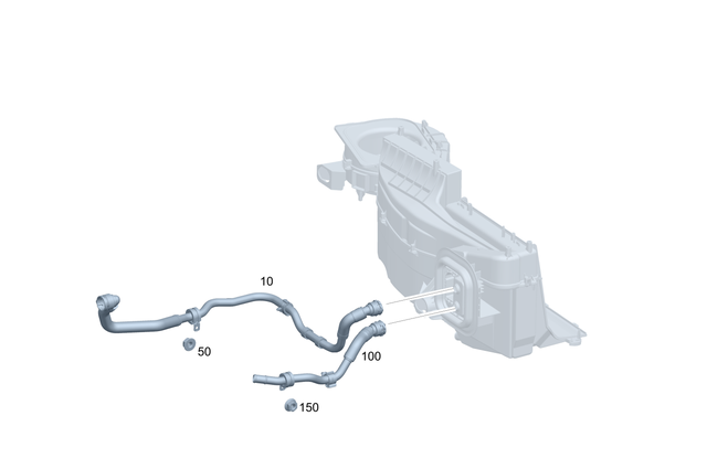 2438303600 - Heating and Ventilation: Hose Line for Mercedes-Benz Image image