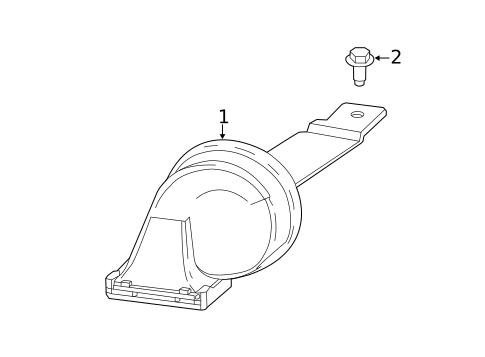 Horn for 2017 Cadillac CTS #1