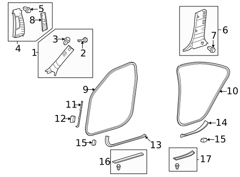 Interior Trim - Pillars for 2009 Lexus ES350 #0