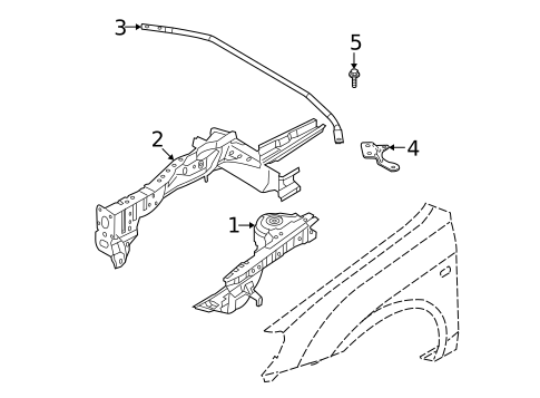 Structural Components & Rails for 2005 Kia Spectra5 #0