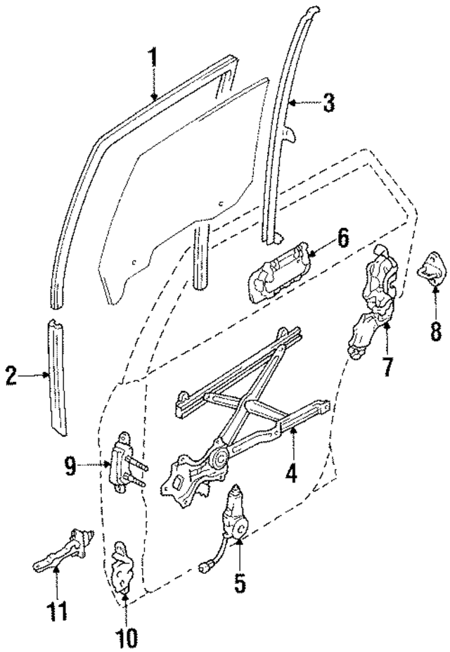 6980322110 - Body: Window Regulator for Toyota Image
