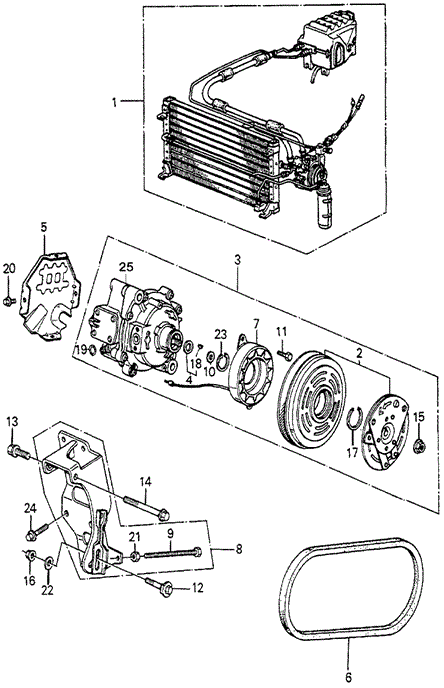A/C Compressor (Keihin) for 1984 Honda Accord #0