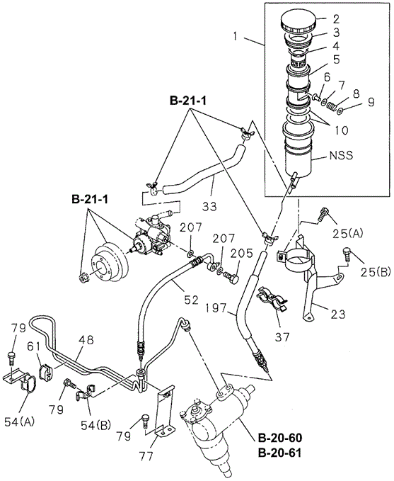 P.S. Control (Chassis) for 1997 Honda Passport #0
