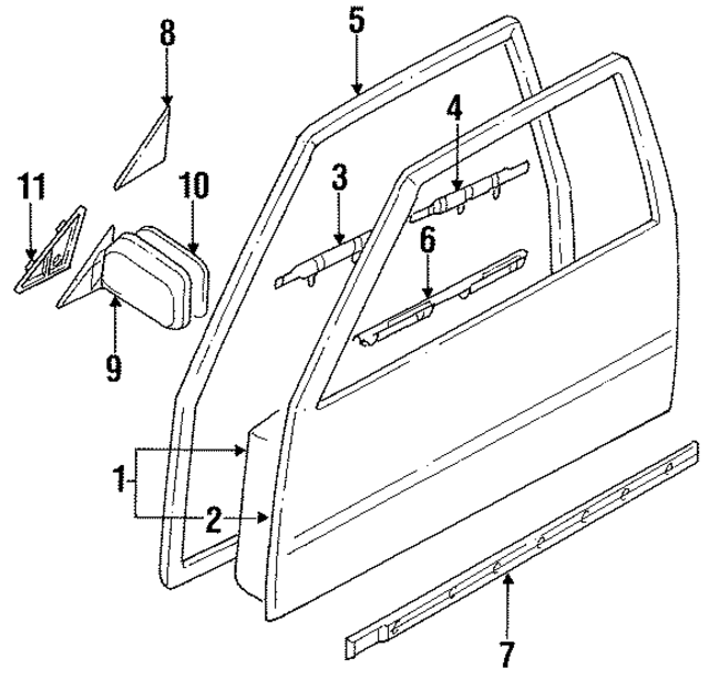 9630161A00 - : Mirror for Nissan Image