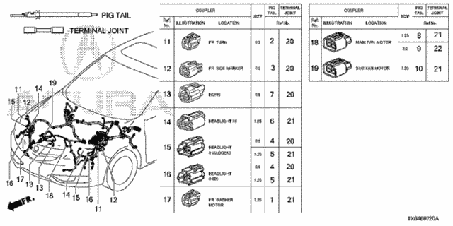 Electrical Connectors (FR.) (1) for 2014 Acura ILX #0
