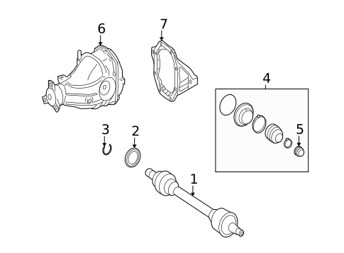 Axle & Differential for 2013 Mercedes-Benz E 350 #2