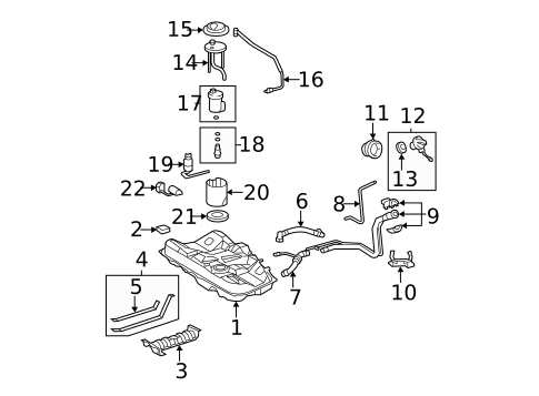 Fuel System Components for 2007 Toyota Camry #0