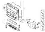 51717205946 - : Air Duct, Engine Oil Cooler, Front Right for BMW Image