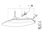 63137165807 - Lighting: Left Direction Indicator Light, White for BMW Image