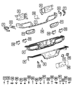 6RG14RXFAA - Frame, Bumper and Fascia: Rear Bumper for Mopar Image