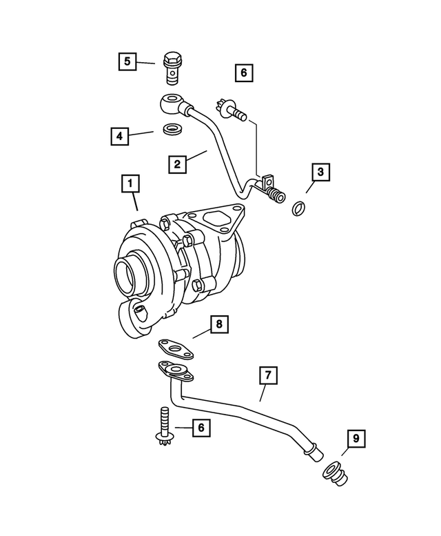 68036739AA - : Turbo Oil Return Tube for Mopar Image