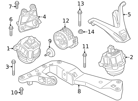 Engine & Trans Mounting for 2024 BMW XM #0