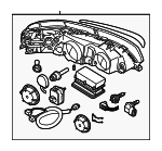 30655954 - Electrical: Headlamp Assembly for Volvo: S60, V70, XC70 Image