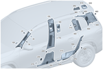 2436906300 - Interior Trim/Exterior Detachable Parts: Trim, a-Pillar for Mercedes-Benz: EQB 250+, EQB 300, EQB 350 Image