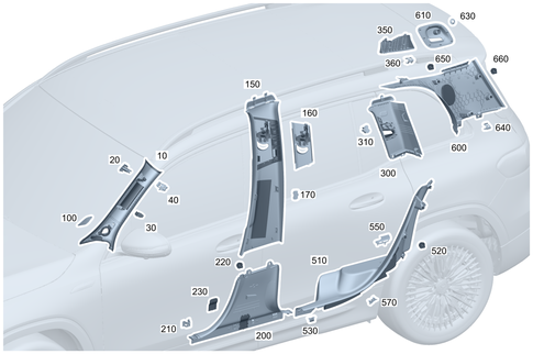 Trim for a, B, C, D-Pillar for 2023 Mercedes-Benz EQB 350 #0