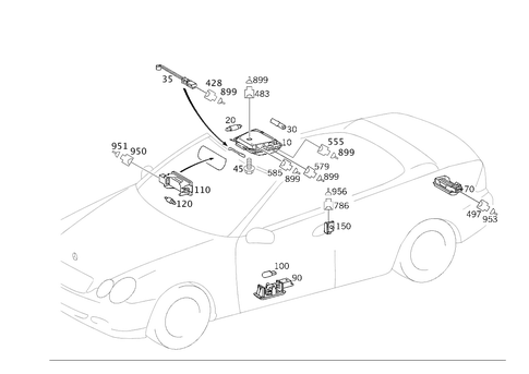 Interior Lamps for 2005 Mercedes-Benz CLK500 #0