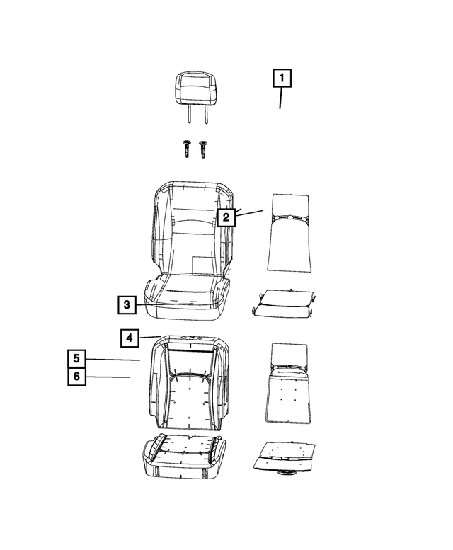 7JE001X7AA - Interior Trim: Front Headrest for Mopar Image