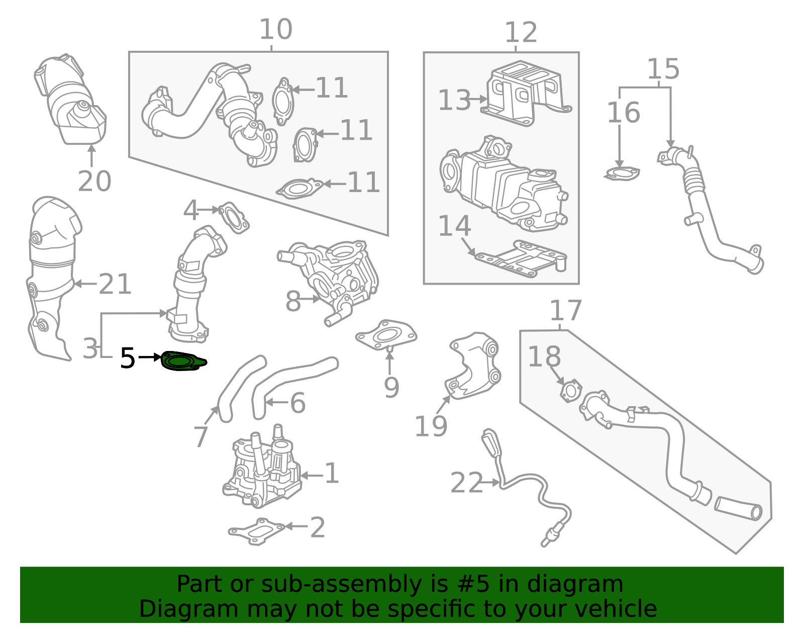 12688014 - 2017-2024 GM - Exhaust Gas Recirculation (EGR) Pipe Gasket ...