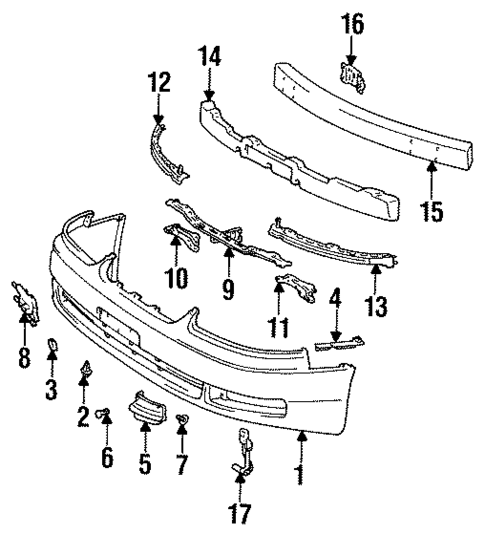 Bumper & Components - Front for 1993 Lexus GS300 #0