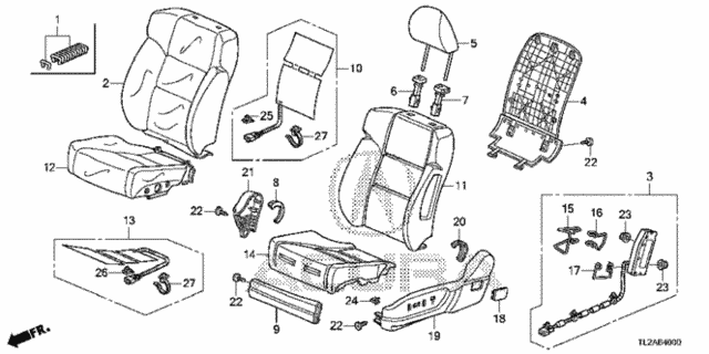 Front Seat (L.) for 2013 Acura TSX #0
