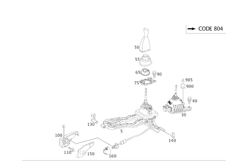Floor Shift, Mechanical Six-Gear Transmission for 2008 Mercedes-Benz CLK 63 AMG&reg; #0