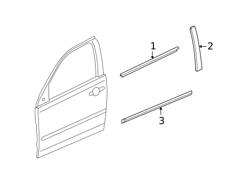 Exterior Trim - Door for 2009 Pontiac G5 #0