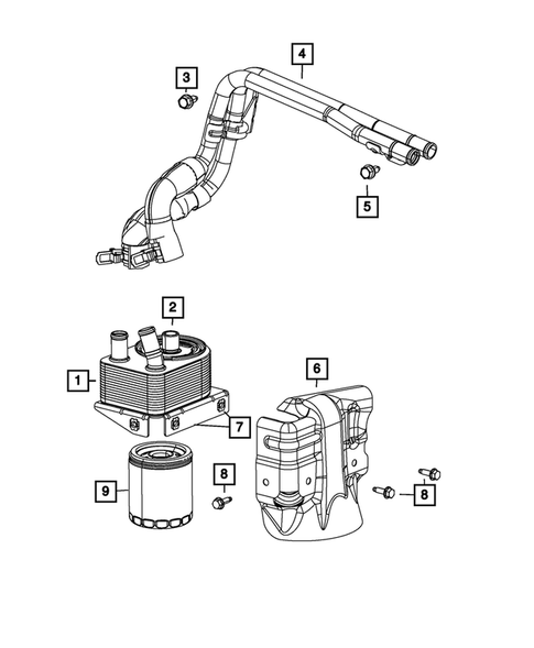 Engine Oil Cooler for 2019 Jeep Renegade #0