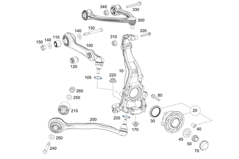 Steering Knuckle and Control Arm for 2016 Mercedes-Benz S550e #0