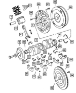 4397778 - Engine 5.2L Eight Cylinder: Crankshaft Bearing Package for Mopar Image