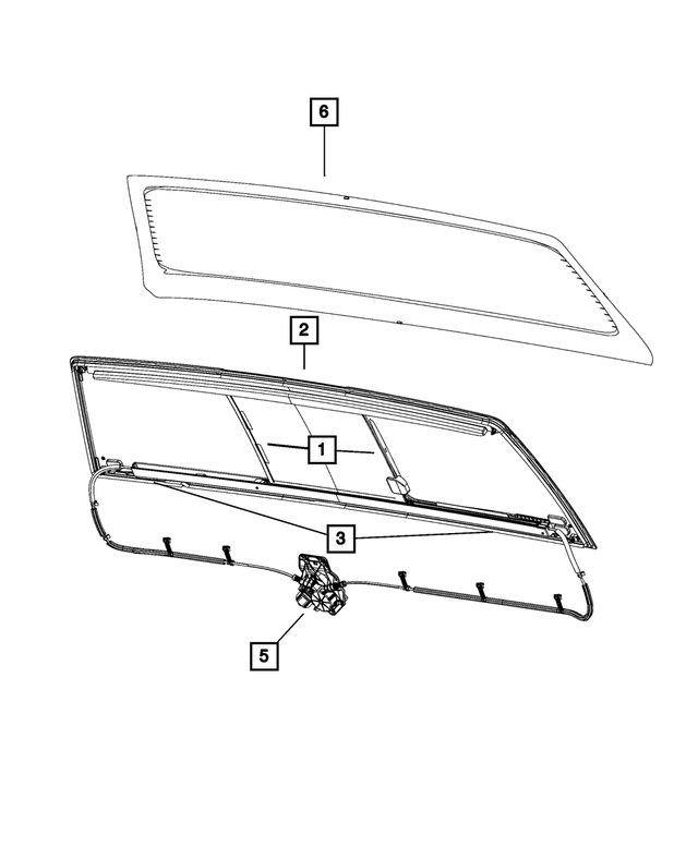 « 68402759AA – Glass : Lunette Arrière Glace pour Mopar Image »